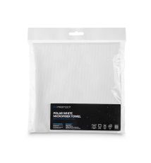 FX Protect Polar White Microfiber Towel 40x40cm, 320gsm – delikatna mikrofibra bez obszycia