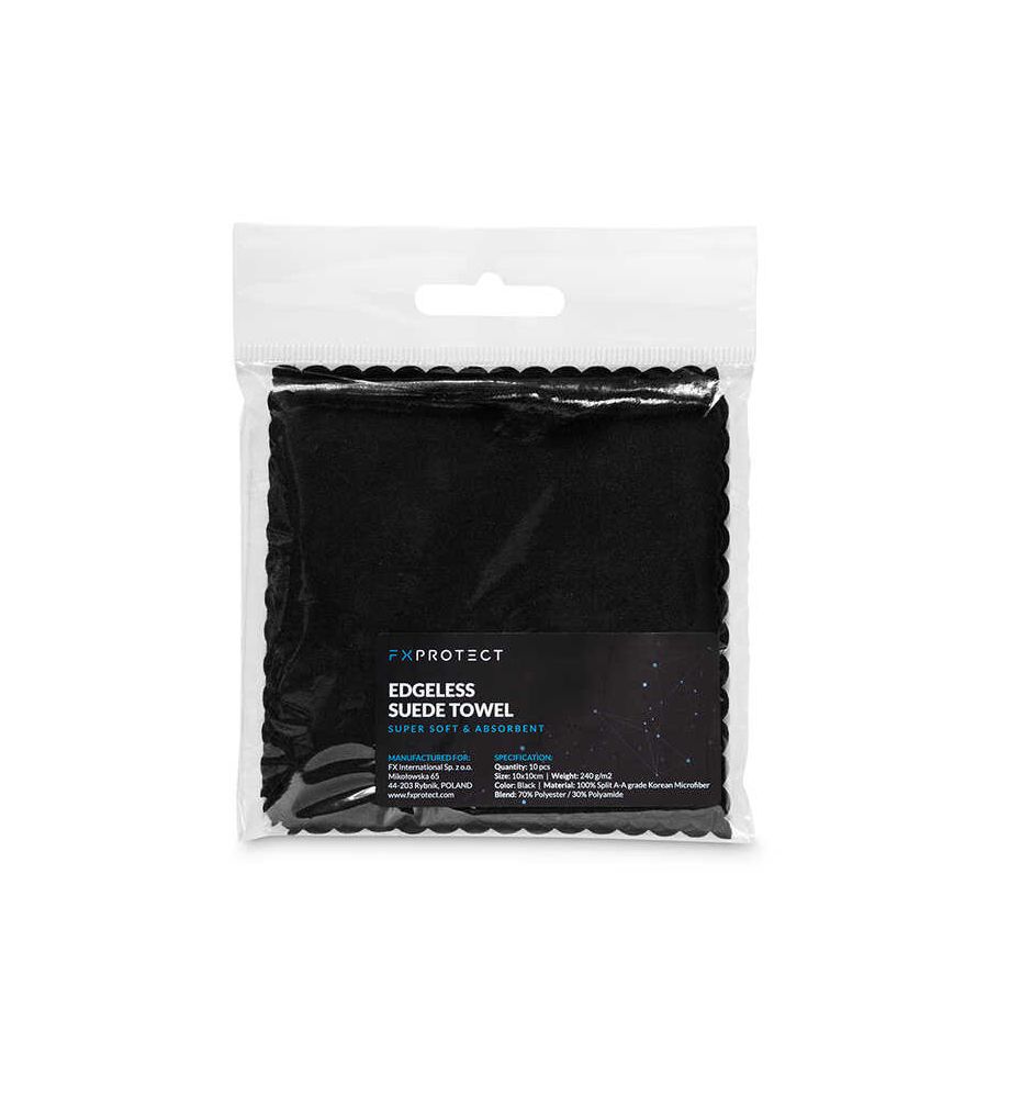 FX PROTECT Suede Black 10x10cm – mikrofibra do aplikacji powłok