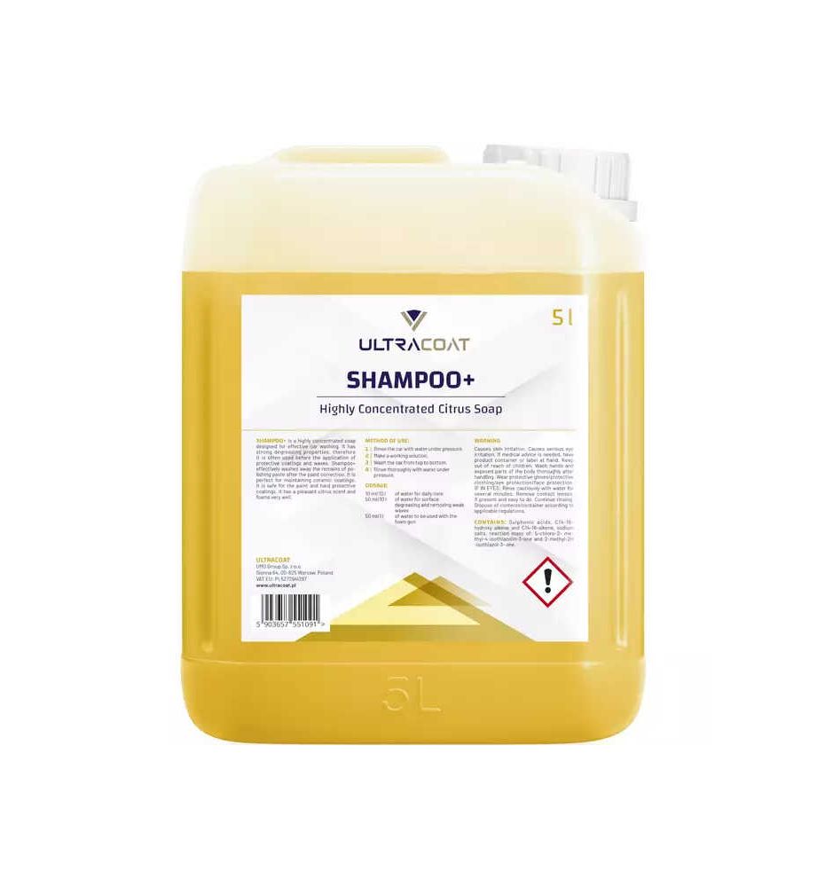 Ultracoat Shampoo+ 5L - wysoce skoncentrowany szampon, odtłuszcza lakier