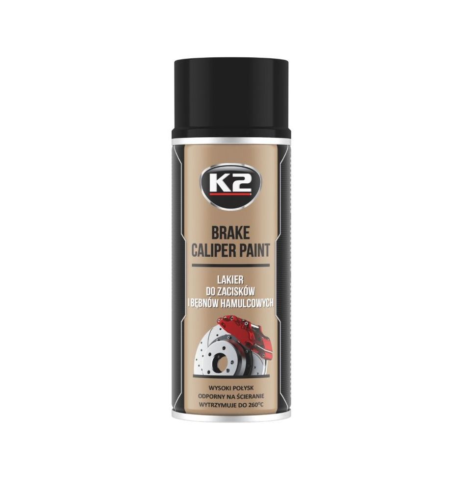 K2 BRAKE CALIPER PAINT 400ml - CZARNY lakier do zacisków i bębnów hamulcowych