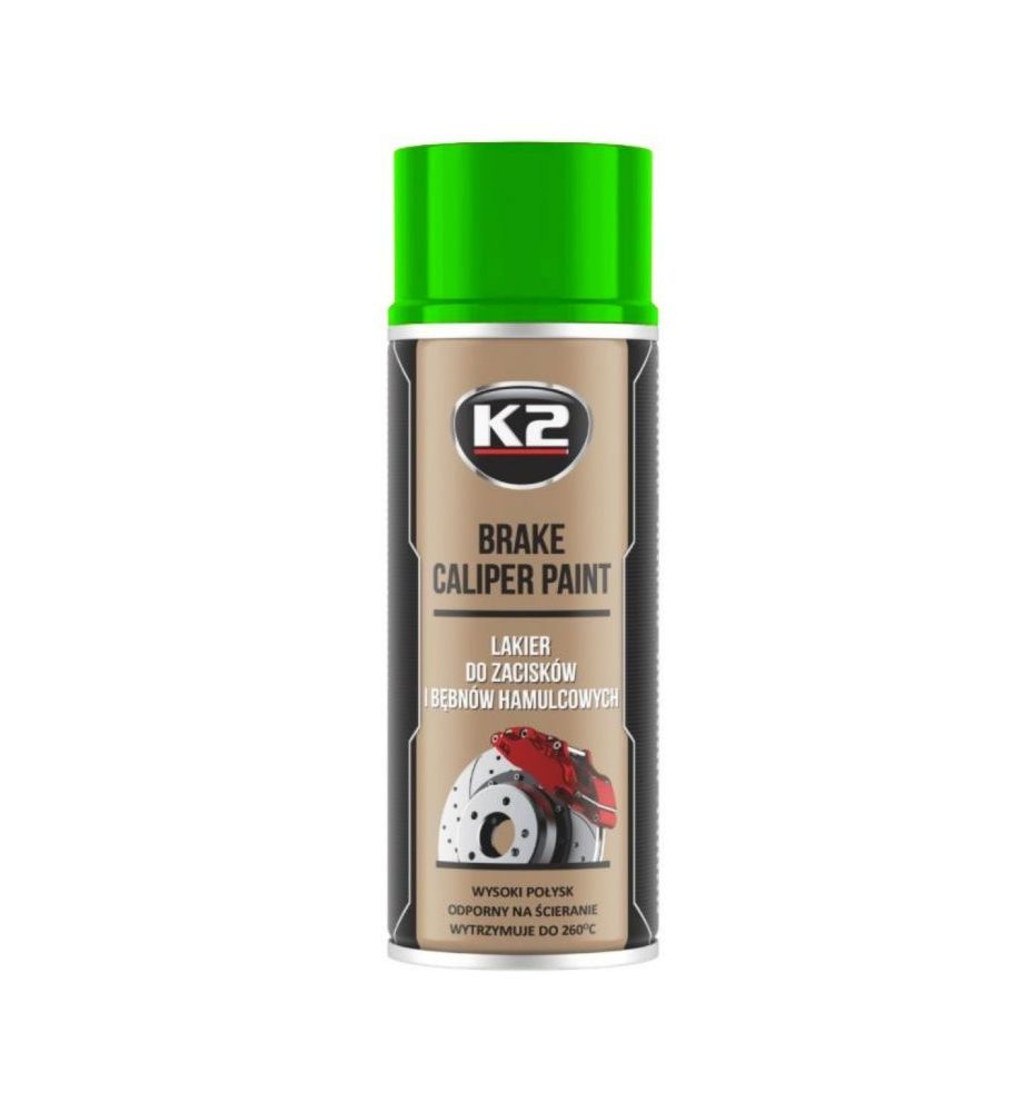 K2 BRAKE CALIPER PAINT 400ml - ZIELONY lakier do zacisków i bębnów hamulcowych