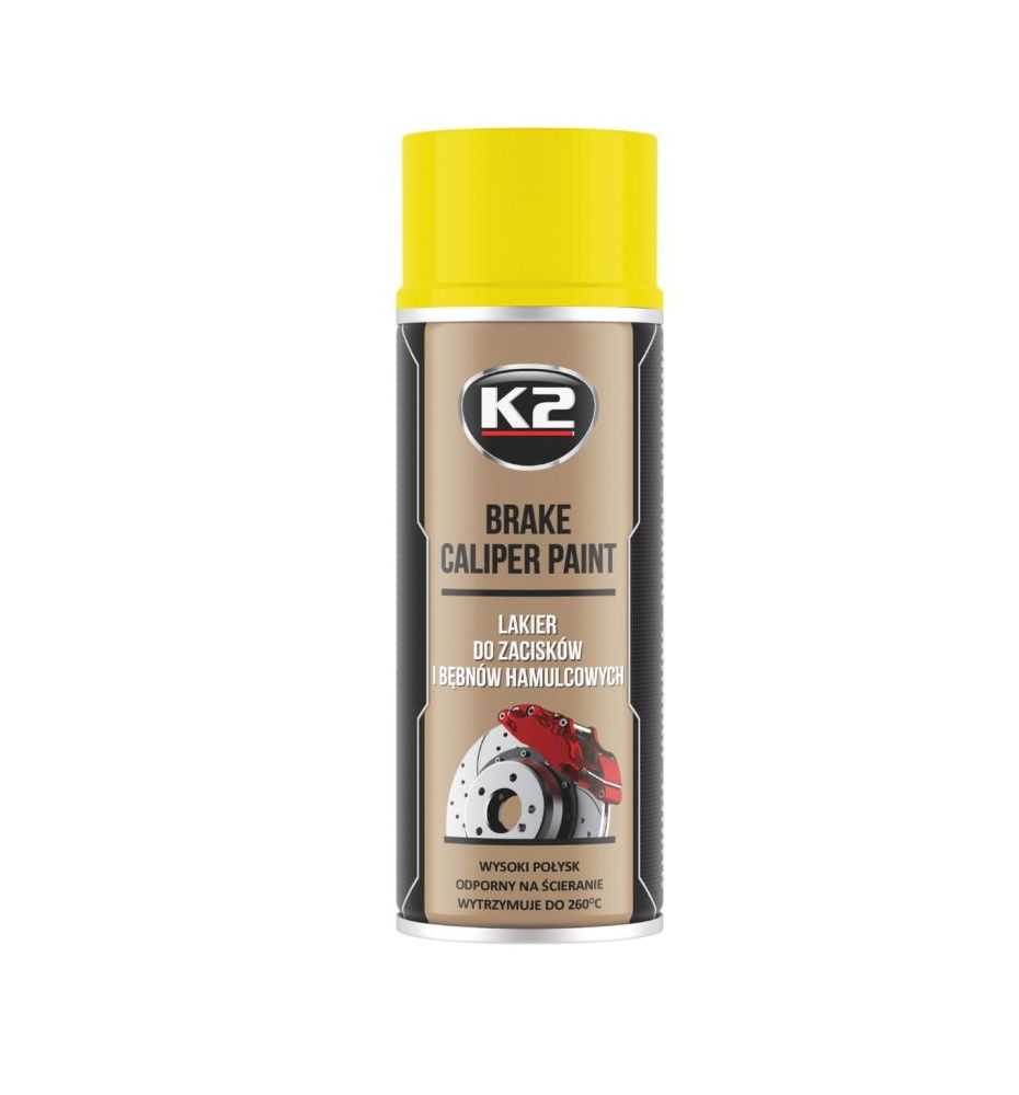 K2 BRAKE CALIPER PAINT 400ml - ŻÓŁTY lakier do zacisków i bębnów hamulcowych