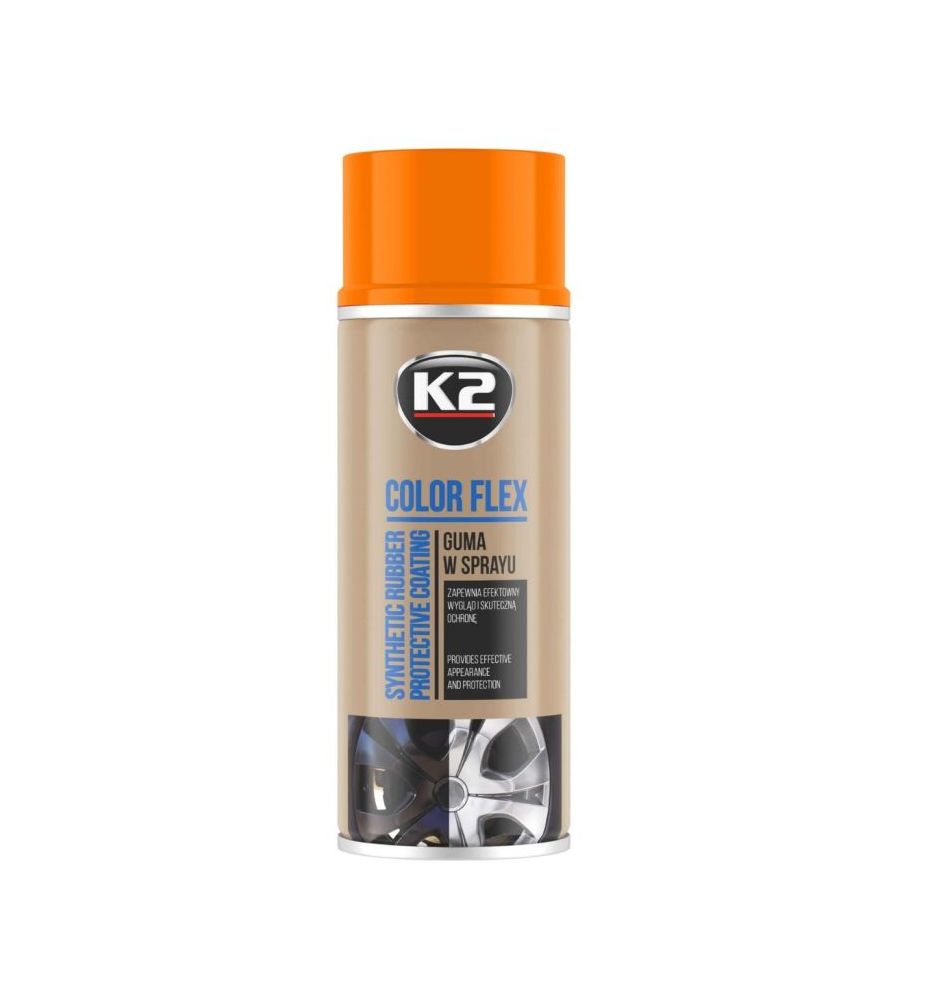 K2 COLOR FLEX POMARAŃCZOWY 400ml - guma w sprayu