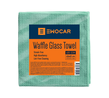 Ewocar Waffle Glass Towel | Ręcznik Waflowy do Szyb | Bez Smug