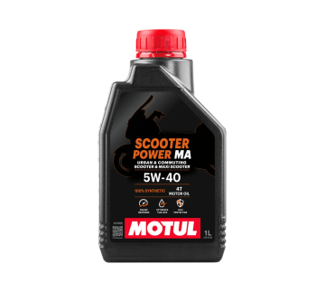 MOTUL SCOOTER POWER 4T MA 5W-40 1L | Olej API SP JASO MA