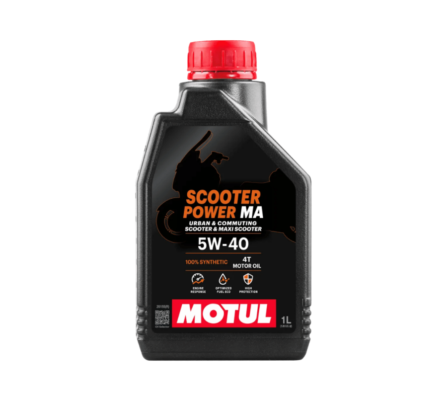 MOTUL SCOOTER POWER 4T MA 5W-40 1L – Olej 100% Syntetyczny do Skuterów z Mokrym Sprzęgłem