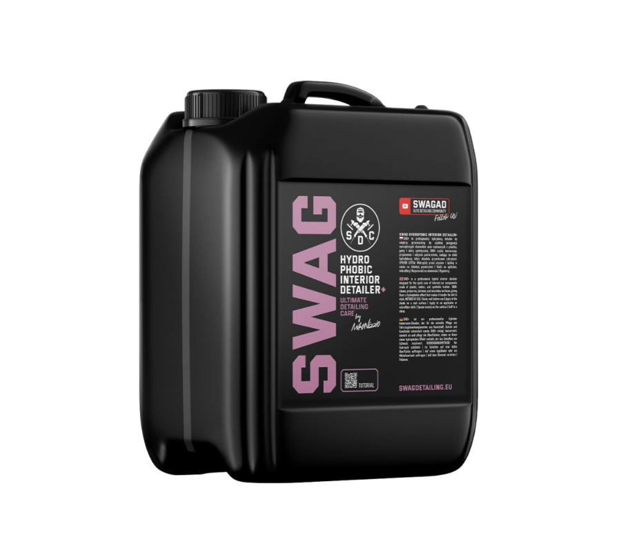 SWAG HYDROPHOBIC INTERIOR DETAILER 5L – Hydrofobowy Preparat do Pielęgnacji i Ochrony Tworzyw Wewnętrznych