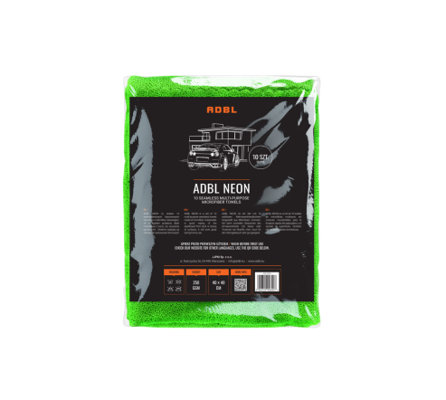 ADBL Neon 10 szt. | Bezszwowe Mikrofibry 40x40 250gsm