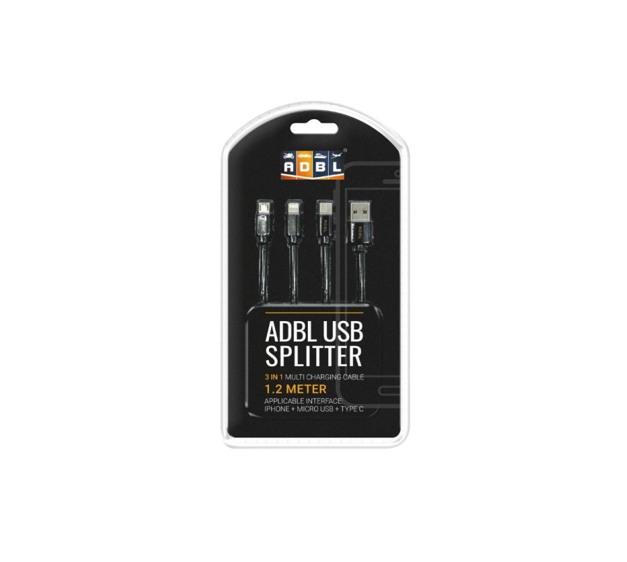 ADBL USB Splitter – Kabel i Rozgałęziacz USB 3w1