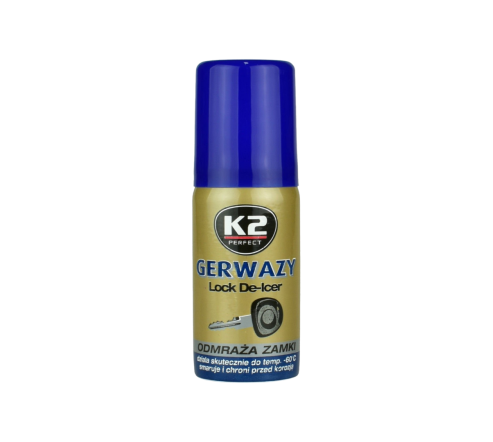 K2 Gerwazy Odmrażacz do Zamków 50ml – Płyn Konserwująco-Odmrażający w Sprayu